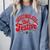 Overstimulated But Festive – Christmas Introvert Humor Comfort Colors Sweatshirt Blue Jean