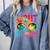 Peace Out 5th Grade Tie Dye Graduation Last Day Of School Comfort Colors Sweatshirt Blue Jean