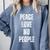 Peace Love And No People Sarcastic Humor Introvert Comfort Colors Sweatshirt Blue Jean Peace Love And No People Sarcastic Humor Introvert Comfort Colors Sweatshirt Blue Jean