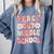 Peace Out Middle School Graduation Groovy Last Day Of School Comfort Colors Sweatshirt Blue Jean