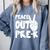 Peace Out Pre-K Great Class Of 2019 Graduation T-Shirt Comfort Colors Sweatshirt Blue Jean
