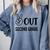 Peace Out Second Grade Last Day Of School Graduation Kids Comfort Colors Sweatshirt Blue Jean