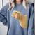 Peking Duck Peeking Chef Graduation Farm Duck Lover Comfort Colors Sweatshirt Blue Jean