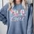 PhD Girl Doctorate Degree Graduation Women Her Psychology Comfort Colors Sweatshirt Blue Jean