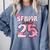 Pink Coquette Bow Senior 2025 Back To School Graduation Girl Comfort Colors Sweatshirt Blue Jean