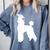Poodle Graduation Dog Graduate Comfort Colors Sweatshirt Blue Jean