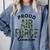 Proud Air Force Cousin Deployment Homecoming Graduation USAF Comfort Colors Sweatshirt Blue Jean
