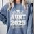 Proud Aunt Of a 2025 Graduate Grad Prom Senior Graduation Premium Tri-Blend Comfort Colors Sweatshirt Blue Jean