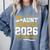 Proud Aunt Of A Class Of 2026 Graduate Senior Graduation 26 Comfort Colors Sweatshirt Blue Jean