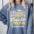 Proud Auntie Of 5th Grade Graduate 2024 Family Graduation Comfort Colors Sweatshirt Blue Jean