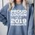 Proud Cousin Of A 2019 Graduate Class Graduation Comfort Colors Sweatshirt Blue Jean