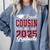 Proud Cousin Of A 2025 Graduate For Graduation Comfort Colors Sweatshirt Blue Jean