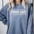 Proud Dad Of 2025 Graduate Father Senior 25 Graduation Comfort Colors Sweatshirt Blue Jean