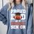 Proud Dad Of a Football Senior 2026 Graduation Comfort Colors Sweatshirt Blue Jean