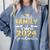 Proud Family Of Two 2024 Graduate Class 2024 Graduation Comfort Colors Sweatshirt Blue Jean