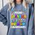Proud GRANDMA Of a 2025 PRE-K Graduate -Graduation Comfort Colors Sweatshirt Blue Jean