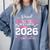 Proud Grandma Of A 2026 Senior Class Of 2026 Graduation Comfort Colors Sweatshirt Blue Jean