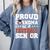 Proud Grandma Of a Football Senior 2026 Graduation Comfort Colors Sweatshirt Blue Jean