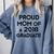 Proud Mom Of A 2018 Graduate Mama Graduation Comfort Colors Sweatshirt Blue Jean