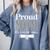 Proud Mom Of a 2024 Graduate Mama Checkered Graduation Comfort Colors Sweatshirt Blue Jean