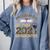 Proud Mom Of Two 2021 Graduates Twin Mama Graduation Leopard Comfort Colors Sweatshirt Blue Jean