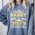 Proud Nanny Of Two 2023 Graduate Class 2023 Graduation Comfort Colors Sweatshirt Blue Jean