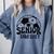 Proud Senior Dad Soccer Class Of 2027 Graduation Graduate Comfort Colors Sweatshirt Blue Jean