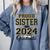 Proud Sister Of A 2024 Graduate Senior Graduation Comfort Colors Sweatshirt Blue Jean