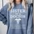 Proud Sister Of A Doctor Medical MD Brother Quote Graduation Comfort Colors Sweatshirt Blue Jean