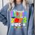 Proud Step-Dad Of 2023 Pre-K Graduate Fathers Day Graduation Comfort Colors Sweatshirt Blue Jean