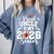 Proud Uncle Of A 2026 Senior Football Graduation Comfort Colors Sweatshirt Blue Jean