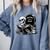 READING IN PEACE RIP Introvert Skeleton Read Book Meme Comfort Colors Sweatshirt Blue Jean