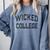Retro Anti Social WICKED COLLEGE Introvert Stay Away From Me Comfort Colors Sweatshirt Blue Jean
