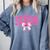 Retro Senior 2026 Class Of 2026 Coquette Pink Bow Graduation Comfort Colors Sweatshirt Blue Jean