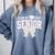Retro Senior 2027 Girl Coquette Bow Class Of 2027 Graduation Comfort Colors Sweatshirt Blue Jean