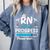 RN In Progress Loading Future Nurse Graduation Lover Comfort Colors Sweatshirt Blue Jean