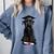 Russian Terrier Dog Graduation Cap Graduate Owner Grad Comfort Colors Sweatshirt Blue Jean