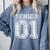 Senior 01 Class Of 2001 Retro College High School Graduation Comfort Colors Sweatshirt Blue Jean