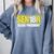 Senior 2018 Class President-School Colors Graduation Comfort Colors Sweatshirt Blue Jean