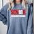 Senior 2018 Valedictorian School Colors Graduation Comfort Colors Sweatshirt Blue Jean