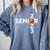 Senior 2023 Basketball Graduation Party Comfort Colors Sweatshirt Blue Jean