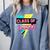Senior 2023 Graduation Class Of 2023 Retro 90's Graduation Comfort Colors Sweatshirt Blue Jean
