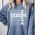 Senior 2024 Graduation Graduate Class Of 2024 Women Boy Girl Comfort Colors Sweatshirt Blue Jean
