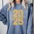 Senior 2025 Class Of 2025 Gold Senior Graduation Comfort Colors Sweatshirt Blue Jean