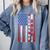 Senior 2026 Baseball American Flag Class Of 2026 Graduation Comfort Colors Sweatshirt Blue Jean
