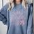 Senior 2026 Class Of 2026 Coquette Pink Bow Graduation Comfort Colors Sweatshirt Blue Jean