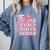 Senior 2026 Class Of 2026 Cute Coquette Pink Bow Graduation Comfort Colors Sweatshirt Blue Jean