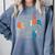 Senior 2026 Class Of 2026 Retro Groovy Graduation Grad Women Comfort Colors Sweatshirt Blue Jean