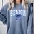 Senior 2026 Class Of 2026 Toile Coquette Bow Graduation 2026 Comfort Colors Sweatshirt Blue Jean