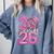 Senior 2026 Graduation Girls Coquette Pink Bow Class Of 2026 Premium Comfort Colors Sweatshirt Blue Jean